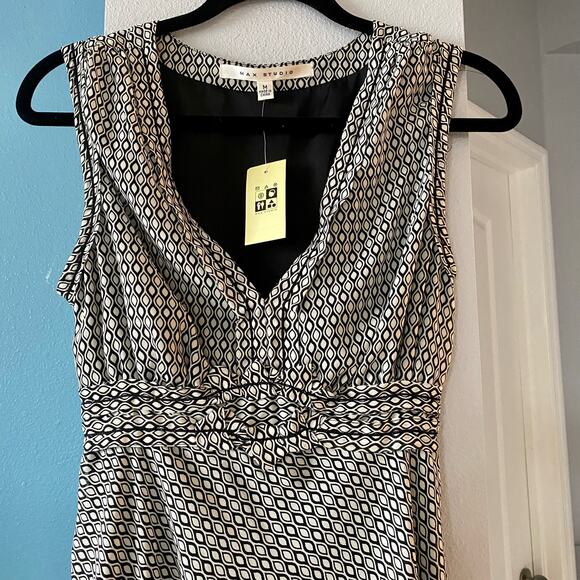 Max Studio Sleeveless Geometric Print A-Line Dress size Medium NWT - Picture 9 of 11